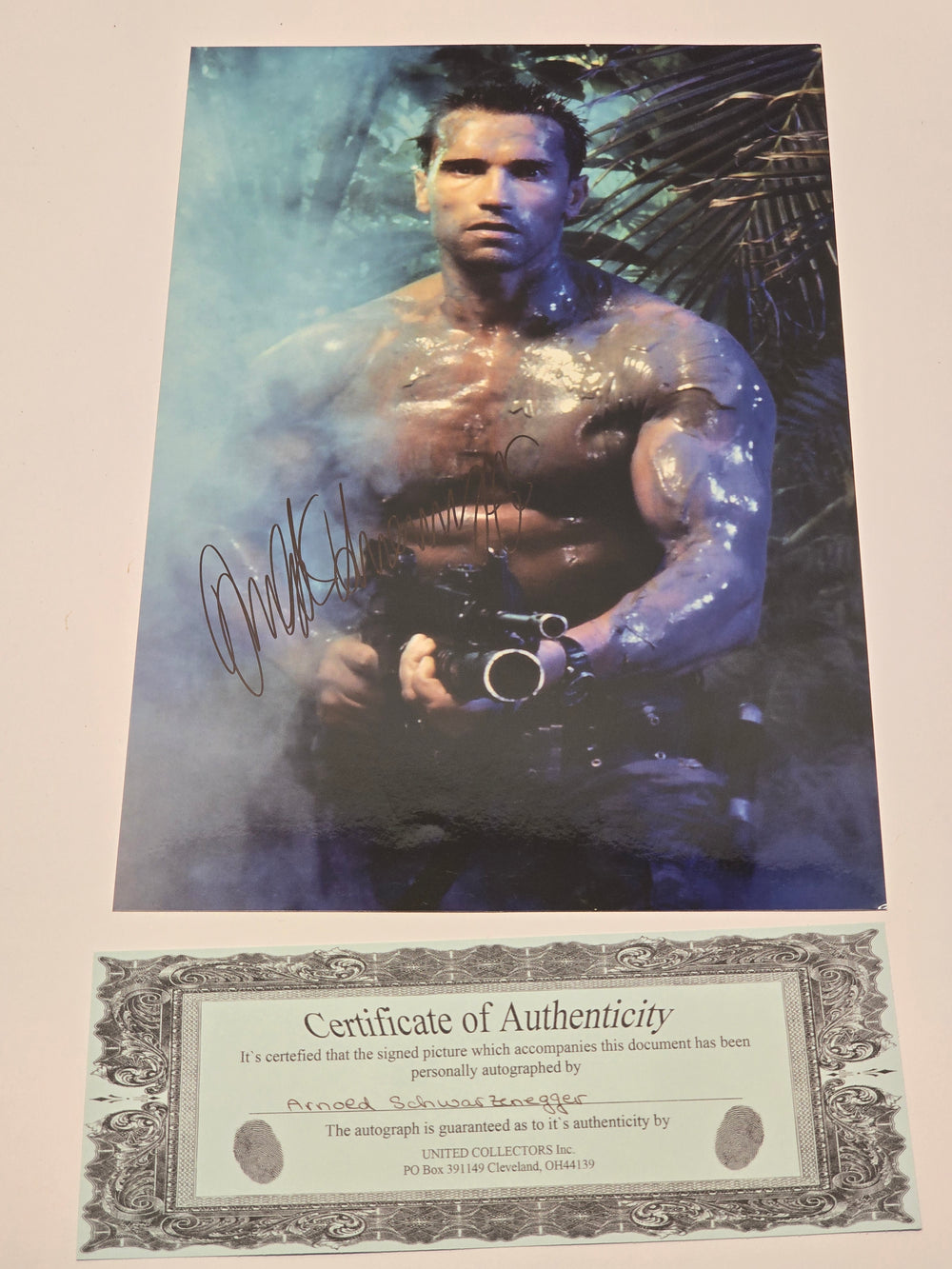 Original Autogramm von Arnold Schwarzenegger aus «PREDATOR»